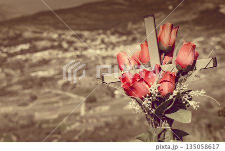 Memorial site in mountains, Spain Memorial site in mountains, Spain 135058617
