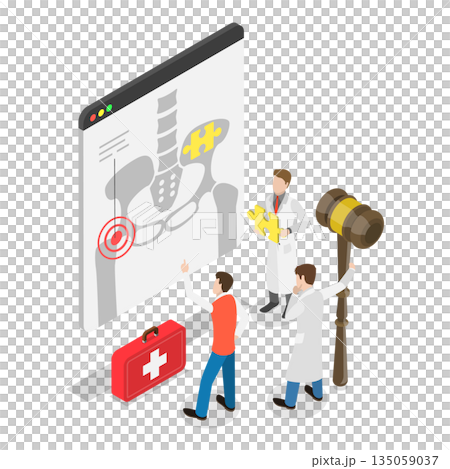 3D Isometric Flat Illustration of Rheumatology. Item 1 3D Isometric Flat Illustration of Rheumatology. Item 1 135059037