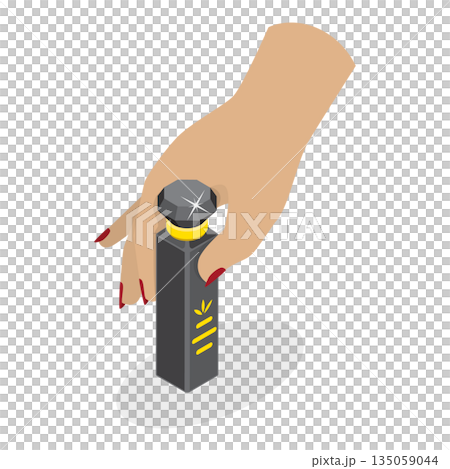 3D Isometric Flat Illustration of Perfume Bottles. Item 2 3D Isometric Flat Illustration of Perfume Bottles. Item 2 135059044