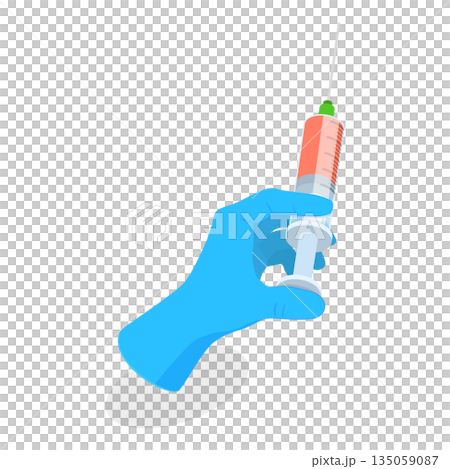 3D Isometric Flat Set of Doctors Hands. Item 5 3D Isometric Flat Set of Doctors Hands. Item 5 135059087