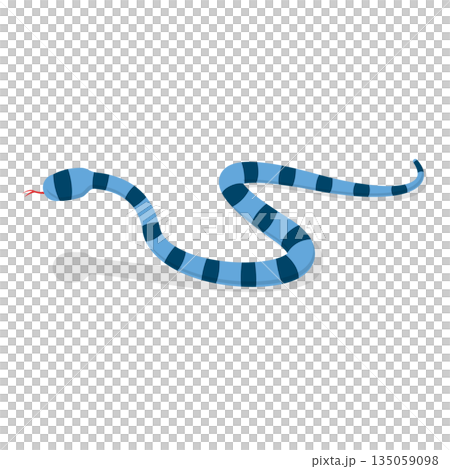 3D Isometric Flat  Illustration of Colorful Poisonous Snakes. Item 7 135059098
