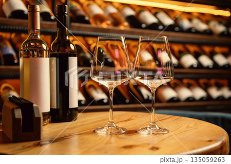 Wine for Two in Cozy Cellar Setting Wine for Two in Cozy Cellar Setting 135059263