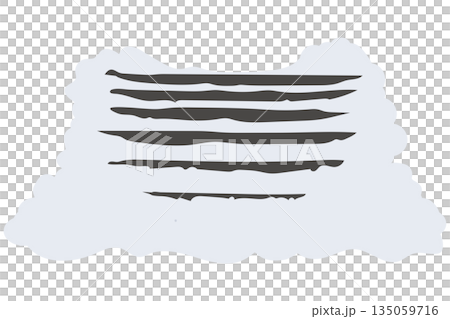 冬の雪が積もった階段のイラスト　ベクター 135059716