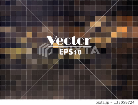 black and gold pixel abstract vector tile background 135059724