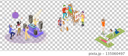 3D Isometric Flat Illustration of Peoples...のイラスト素材 [135060497] - PIXTA