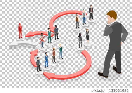 3D Isometric Flat Illustration of HR or Human Resource, Effective Recruitment Strategies For Hiring A Top Manager 3D Isometric Flat Illustration of HR or Human Resource, Effective Recruitment Strategies For Hiring A Top Manager 135061983