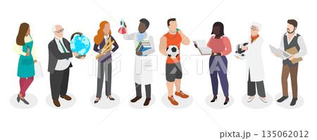 3D Isometric Flat Illustration of Teachers, Inspiring Educators Ready To Guide Eager Learners On Academic Journey 3D Isometric Flat Illustration of Teachers, Inspiring Educators Ready To Guide Eager Learners On Academic Journey 135062012