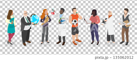 3D Isometric Flat Illustration of Teachers, Inspiring Educators Ready To Guide Eager Learners On Academic Journey 3D Isometric Flat Illustration of Teachers, Inspiring Educators Ready To Guide Eager Learners On Academic Journey 135062012