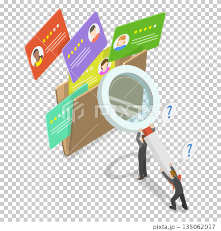 3D Isometric Flat Illustration of Searching for Candidates, Concept Of Human Resource Management And Recruitment In Business Environment 3D Isometric Flat Illustration of Searching for Candidates, Concept Of Human Resource Management And Recruitment In Business Environment 135062017