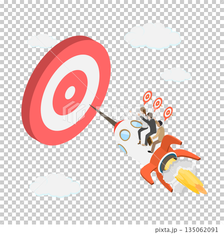 3D Isometric Flat Illustration of Targeting A...のイラスト素材 [135062091] - PIXTA