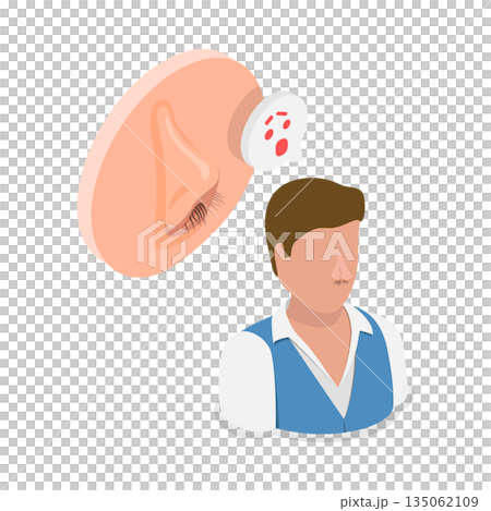 3D Isometric Flat Illustration of Nose Hair, Filter Air And Keep Out Unwanted Particles And Bacteria 3D Isometric Flat Illustration of Nose Hair, Filter Air And Keep Out Unwanted Particles And Bacteria 135062109