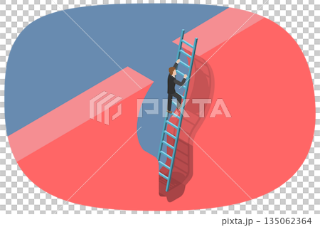 3D Isometric Flat Illustration of Breakthrough, Brainstorming, Innovative Idea or Project Successful Development 3D Isometric Flat Illustration of Breakthrough, Brainstorming, Innovative Idea or Project Successful Development 135062364