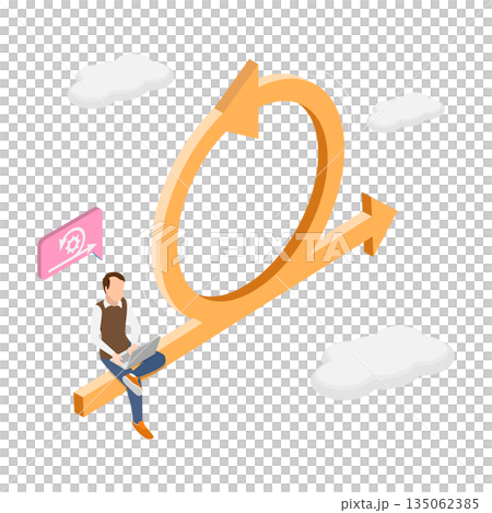 3D Isometric Flat  Illustration of Agile Methodology, Dynamic Approach To Software Development 135062385