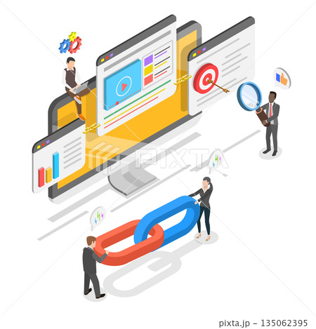 3D Isometric Flat Illustration of Link...のイラスト素材 [135062395] - PIXTA