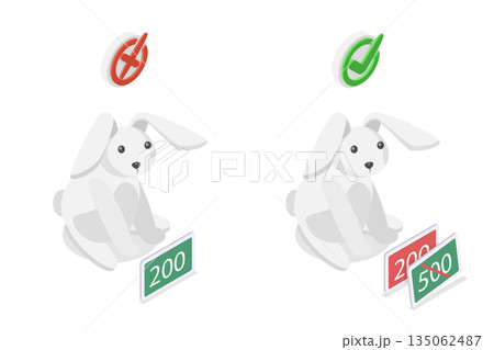 3D Isometric Flat  Illustration of Anchoring Bias, Understanding The Anchoring Effect In Decision Making. 135062487