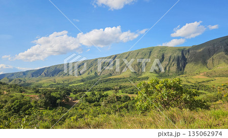 plateau in the mountains of Serra da Canastra in Delfinopolis, Minas Gerais, Brazil 135062974