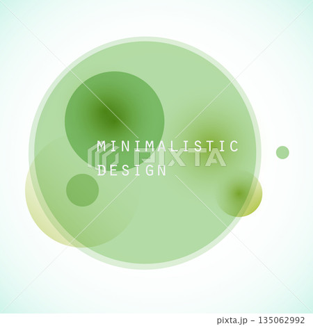 Minimalistic abstract vector design with soft gradients and layered transparent circles. Clean composition evoke elegance and visual harmony Minimalistic abstract vector design with soft gradients and layered transparent circles. Clean composition evoke elegance and visual harmony 135062992
