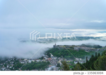 View on the city of Gjirokastra from Resort Kerculla View on the city of Gjirokastra from Resort Kerculla 135063094