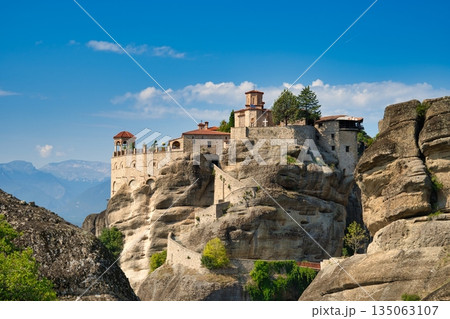 Monastery of Varlaam on a sunny day Monastery of Varlaam on a sunny day 135063107
