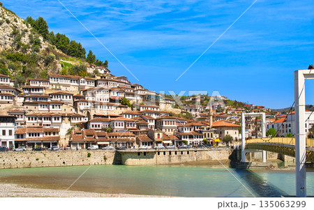 Berat city view and the new bridge 135063299