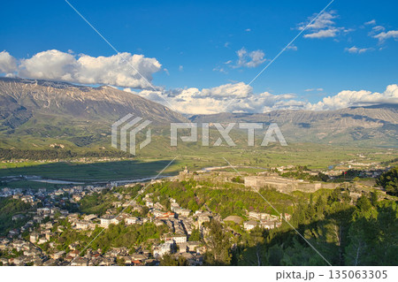 View on the city of Gjirokastra from Resort Kerculla 135063305