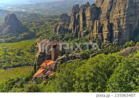 Holy Monastery of Saint Nicholas and Monastery of Rousanou on a sunny day 135063407