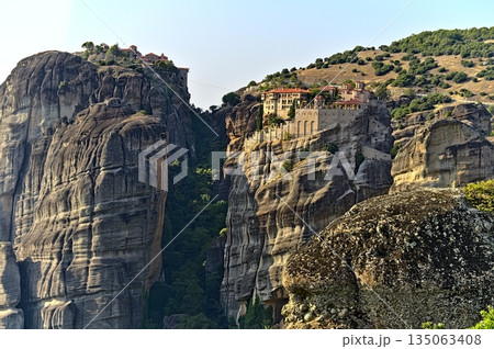 Monastery of Varlaam and Megalo Meteoro on a sunny day 135063408