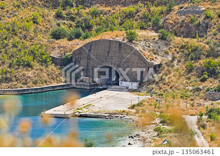 Porto Palermo Tunnel near the town Porto Palermo in Albania 135063461