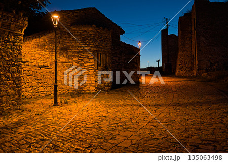 The castle of Berat at night The castle of Berat at night 135063498