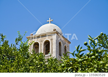 The bell tower of the Monastery of Saint Mary The bell tower of the Monastery of Saint Mary 135063520