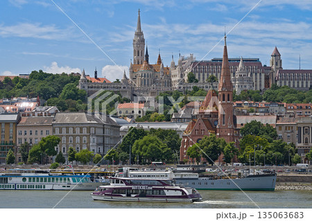 View at the fisherman's bastion from the oposing side 135063683