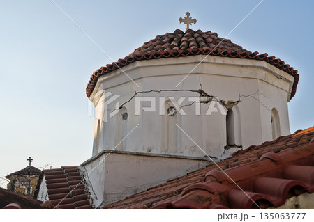 Greek orthodox church in the town of vathy 135063777
