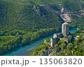 Old town of Pocitelj with view on the tower and river 135063820