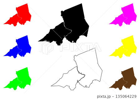 Marawi city (Bangsamoro Region, Republic of the Philippines, ROP) map vector illustration, scribble sketch Dansalan map 135064229