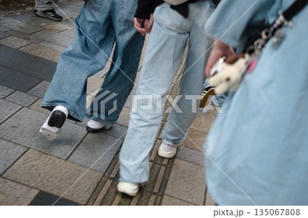 街を歩く人たち 135067808