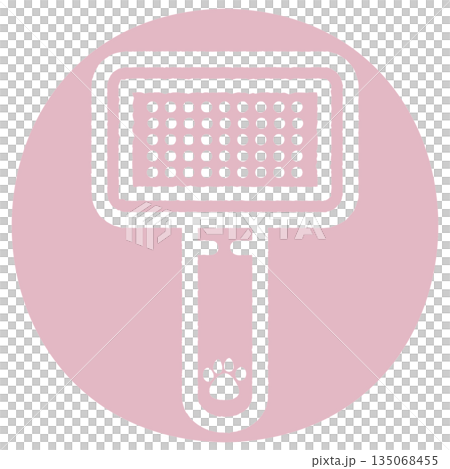 簡潔流暢的筆刷插畫,爪印,粉紅色 簡潔流暢的筆刷插畫,爪印,粉紅色 135068455