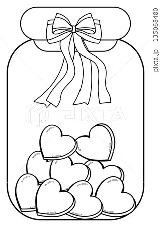 outline cartoon of Cookie jar outline cartoon of Cookie jar 135068480