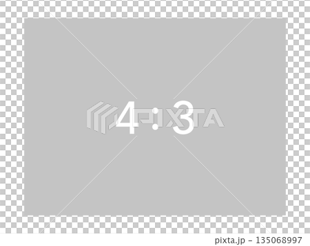 4:3の比率のグレーの四角形のベクター素材。SNSの画像投稿に適した比率のテンプレート 4:3の比率のグレーの四角形のベクター素材。SNSの画像投稿に適した比率のテンプレート 135068997