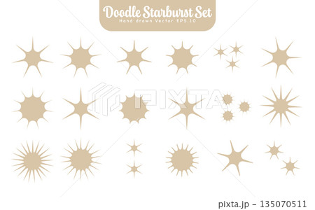 Gold Silhouette Stars Blend Radial Shape Collection.Vector Illustration Gold Silhouette Stars Blend Radial Shape Collection.Vector Illustration 135070511