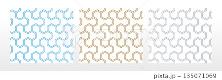 Set of abstract geometric patterns. Seamless vector backgrounds. Colored ornaments Graphic modern patterns Simple lattice graphic design 135071069