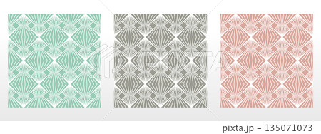 Set of abstract geometric patterns. Seamless vector backgrounds. Colored ornaments Graphic modern patterns Simple lattice graphic design Set of abstract geometric patterns. Seamless vector backgrounds. Colored ornaments Graphic modern patterns Simple lattice graphic design 135071073