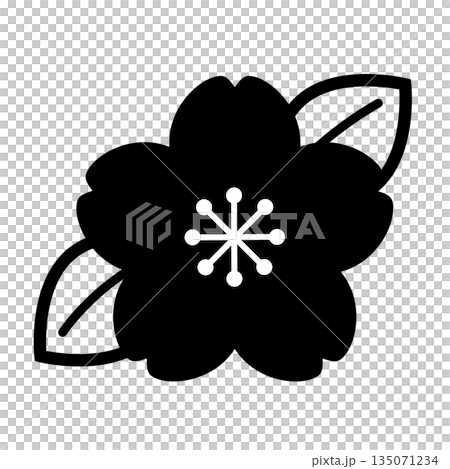 葉桜のアイコン_ベクターイラスト 葉桜のアイコン_ベクターイラスト 135071234