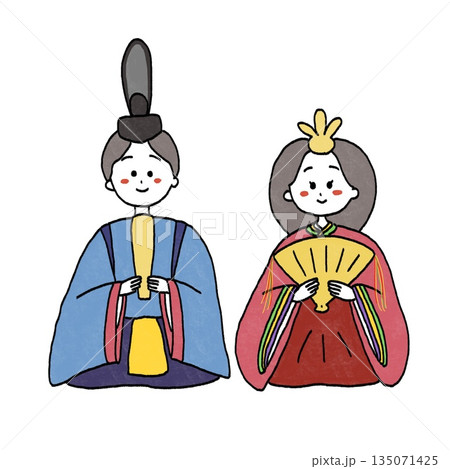ひな人形のイラスト 135071425
