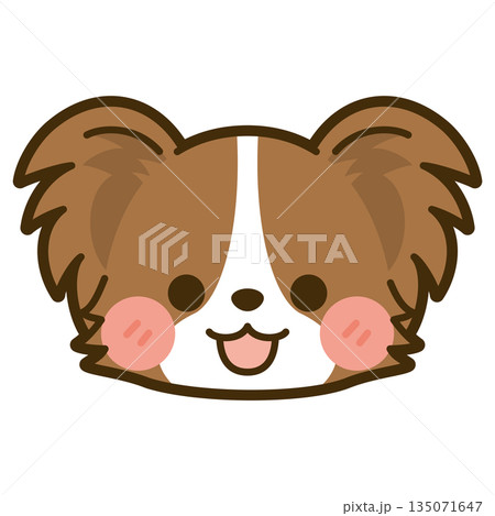 パピヨンの顔アイコン パピヨンの顔アイコン 135071647