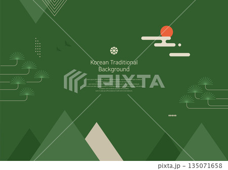 Illustration of a traditional Korean pattern background. Illustration of a traditional Korean pattern background. 135071658