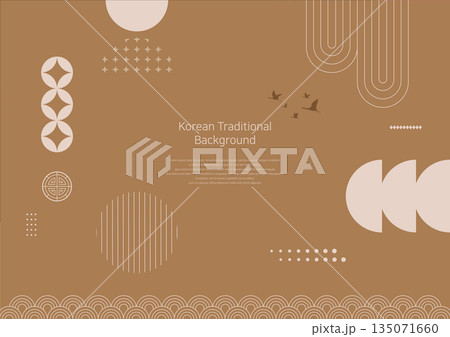 Illustration of a traditional Korean pattern background. 135071660