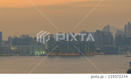 Jan 4 2026 Hung Hom Bay Waterfront Skyline Hong Kong City Jan 4 2026 Hung Hom Bay Waterfront Skyline Hong Kong City 135072234