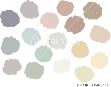 カラフルインク テクスチャー素材セット カラフルインク テクスチャー素材セット 135072354