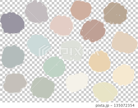 カラフルインク テクスチャー素材セット カラフルインク テクスチャー素材セット 135072354