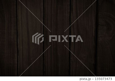 Dark brown wooden panel surface is being shown in flat design, featuring grain patterns and knots Dark brown wooden panel surface is being shown in flat design, featuring grain patterns and knots 135073473